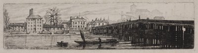 View of Battersea Bridge from the Middlesex shore by Charles William Sherborn